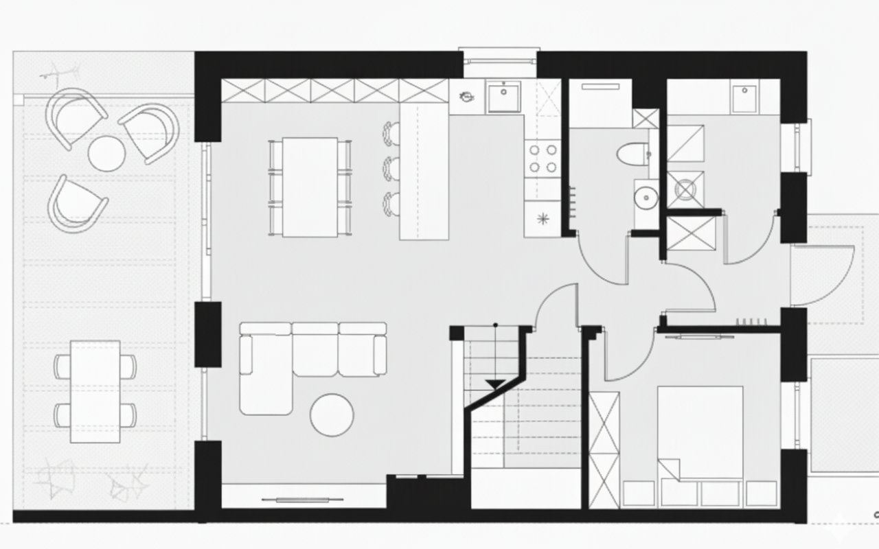 Dom w Narcyzach 10B - Plan - Parter